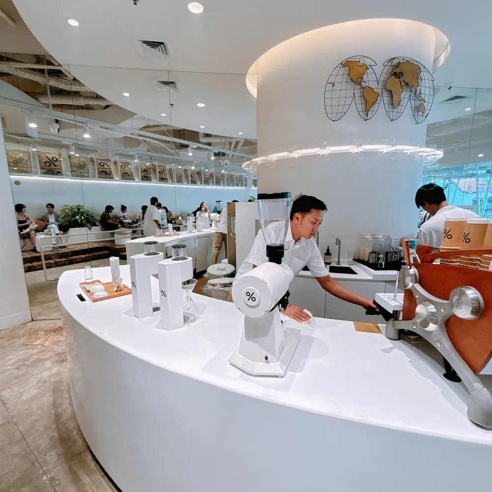 % Arabica specialty coffee at Beachwalk, Kuta Bali
